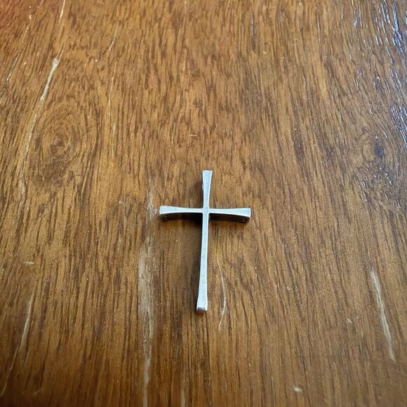 Retired James Avery Thick Cross Pendant 925 Sterling Silver 1” JA Box Pouch Bag - Picture 10 of 12